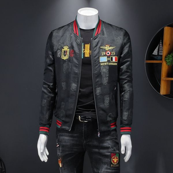 2020 man jacket men jacket badge embroidery fashion classic stripe man black coat y376, Black;brown
2020 man jacket men jacket badge embroidery fashion classic stripe man black coat y376, Black;brown