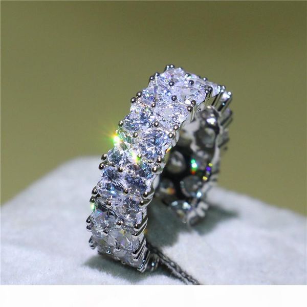 us size 5-10 white gold filled engagement band ring 2 row full heart gemstone cz prong rings for women forever lover gift, Slivery;golden
us size 5-10 white gold filled engagement band ring 2 row full heart gemstone cz prong rings for women forever lover gift, Slivery;golden