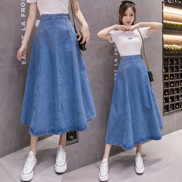 q4z1k 2020 new autumn korean slimming all-match a- line umbrella women's high waist zipper mid-length denim umbrella denim skirt skirt, Black
q4z1k 2020 new autumn korean slimming all-match a- line umbrella women's high waist zipper mid-length denim umbrella denim skirt skirt, Black