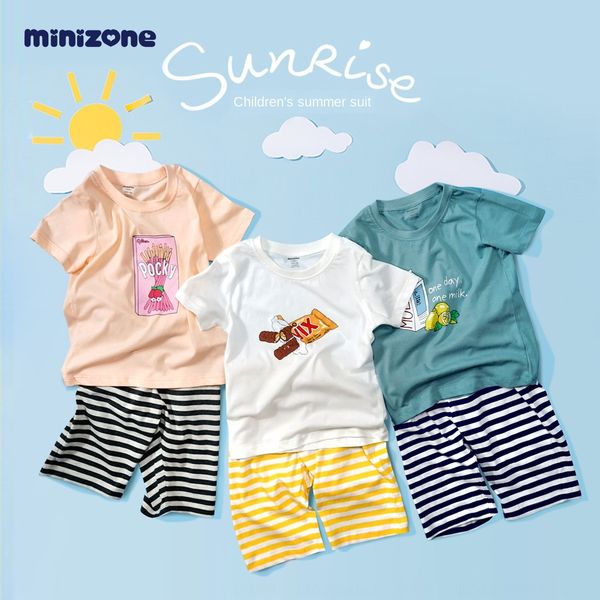 minizone baby t-shirt clothing clothing summer suit short-sleeved t-shirt + five-legged pants boys' and girls' baby clothes
minizone baby t-shirt clothing clothing summer suit short-sleeved t-shirt + five-legged pants boys' and girls' baby clothes