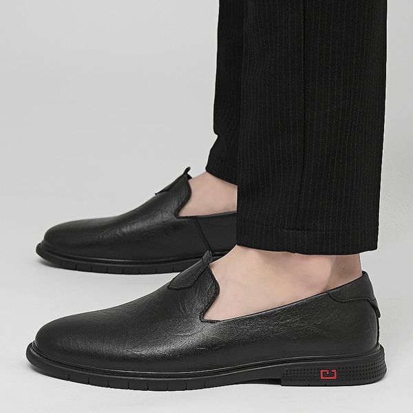 british business men's shoes leather spring men's casual leather shoes soft sole soft breathable, Black
british business men's shoes leather spring men's casual leather shoes soft sole soft breathable, Black