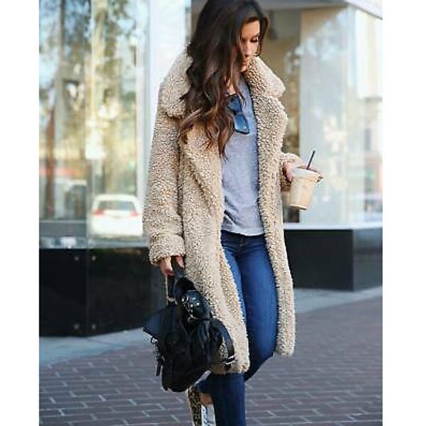 2020 winter women teddy bear fur coat ladies knee long sleeve vintage jacket outwear cotton blend open stitch casual solid, Black
2020 winter women teddy bear fur coat ladies knee long sleeve vintage jacket outwear cotton blend open stitch casual solid, Black