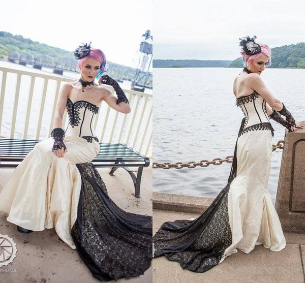 vintage mermaid wedding dresses elegant satin black lace appliques 2021 boho beach bridal gowns sweetheart corset back vestidos al6738, White
vintage mermaid wedding dresses elegant satin black lace appliques 2021 boho beach bridal gowns sweetheart corset back vestidos al6738, White