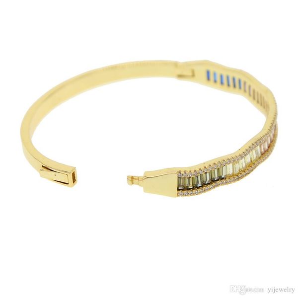 rainbow cz gold plated bangle for women trendy fashion jewelry micro pave baguette colorful cz luxury rainbow jewelry, Golden;silver
rainbow cz gold plated bangle for women trendy fashion jewelry micro pave baguette colorful cz luxury rainbow jewelry, Golden;silver