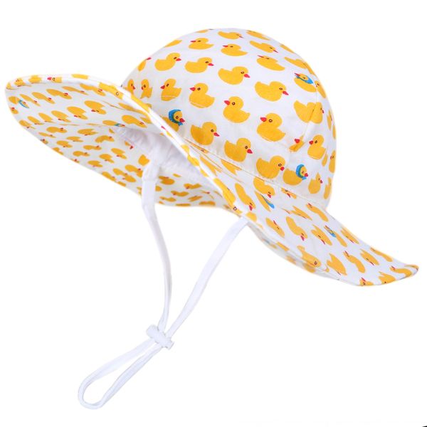bin new xia er children's cap baby cap yellow duck printed baby cotton sun hat large eaves women's single children's hat, Blue;gray
bin new xia er children's cap baby cap yellow duck printed baby cotton sun hat large eaves women's single children's hat, Blue;gray