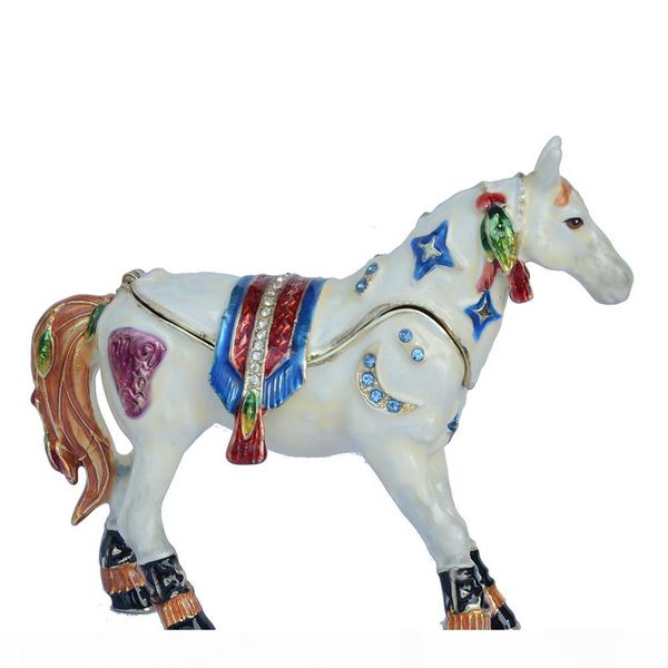 white horse bejeweled jewelry trinket box metal sculpture tabledecoration jewelry organizer souvenir animal statue, Black;white
white horse bejeweled jewelry trinket box metal sculpture tabledecoration jewelry organizer souvenir animal statue, Black;white