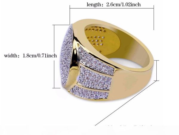 hip hop rock iced out bling jewelry ring gold color micro pave cubic zircon rings 7,8,9,10,11 five sizes for male gifts, Silver
hip hop rock iced out bling jewelry ring gold color micro pave cubic zircon rings 7,8,9,10,11 five sizes for male gifts, Silver