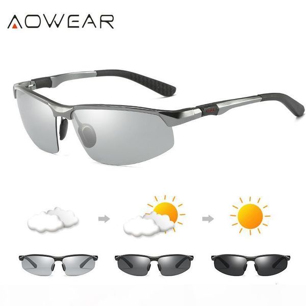 aowear hd men's pchromic polarized sunglasses men polarized chameleon glasses for day night driving anti-glare eyewear gafas
aowear hd men's pchromic polarized sunglasses men polarized chameleon glasses for day night driving anti-glare eyewear gafas