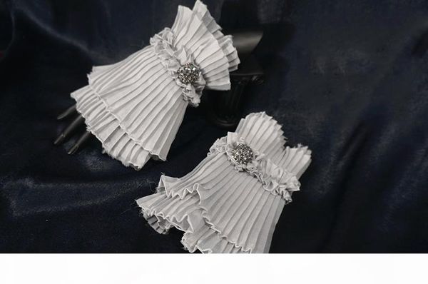 vintage collar false collar irregular pleated bow drill decorative fake sleeve victorian detachable vintage black, Blue;gray
vintage collar false collar irregular pleated bow drill decorative fake sleeve victorian detachable vintage black, Blue;gray