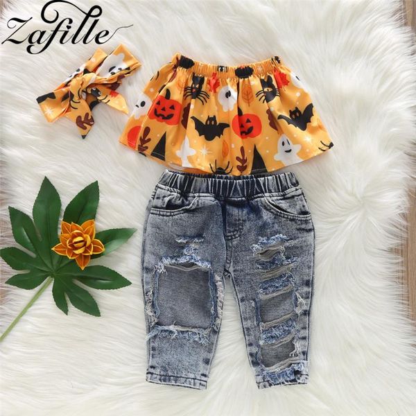 zafille summer baby girl clothes set off shoulder halloween print tube ripped jeans outfits for toddler fashion girls suit, White
zafille summer baby girl clothes set off shoulder halloween print tube ripped jeans outfits for toddler fashion girls suit, White