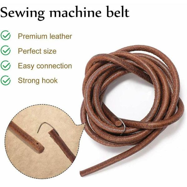 sewing notions & tools 2pcs domestic machine leather belt household vintage treadle with hook, Black
sewing notions & tools 2pcs domestic machine leather belt household vintage treadle with hook, Black