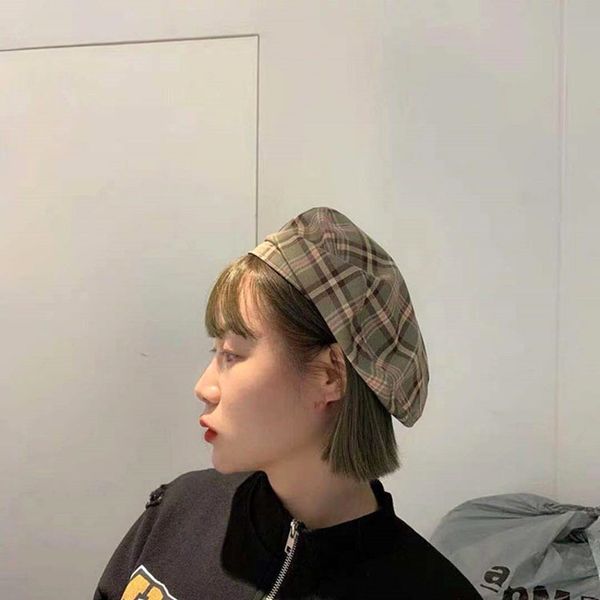 women's net red painter's beret thin korean fashion plaid painter hat korean outdoor beret hat, Blue;gray
women's net red painter's beret thin korean fashion plaid painter hat korean outdoor beret hat, Blue;gray