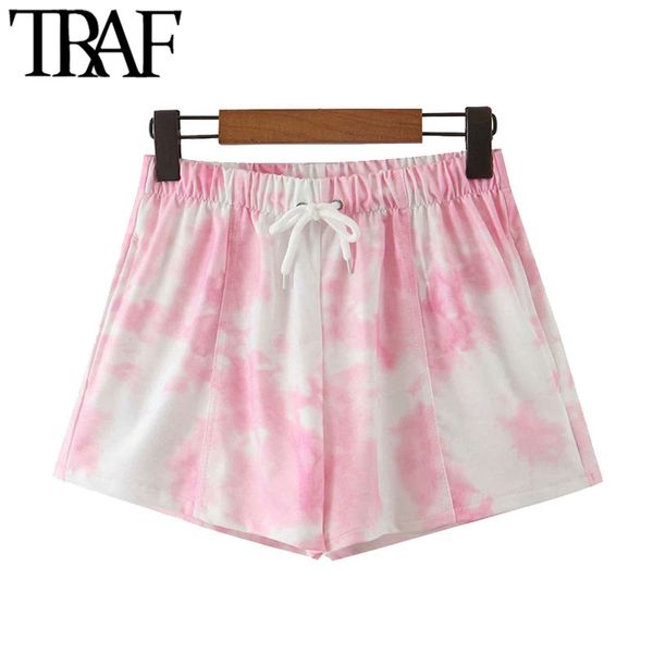 traf women chic fashion tie-dye print shorts vintage elastic waist drawstring female short pants pantalones mujer, White;black
traf women chic fashion tie-dye print shorts vintage elastic waist drawstring female short pants pantalones mujer, White;black