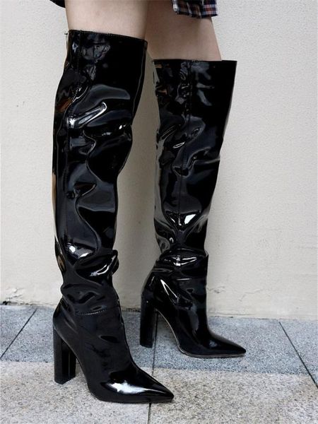 pxelena patent leather thigh high boots women shoes 2020 winter slip on party nightclub date over the knee boots black red 34-43
pxelena patent leather thigh high boots women shoes 2020 winter slip on party nightclub date over the knee boots black red 34-43