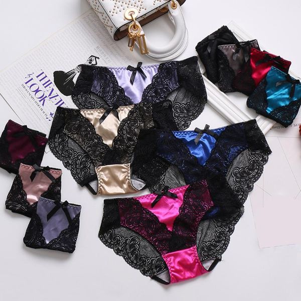 women's panties ladies lace transparent large size cotton bottom hollow female triangle underwear breathable quality, Black;pink
women's panties ladies lace transparent large size cotton bottom hollow female triangle underwear breathable quality, Black;pink