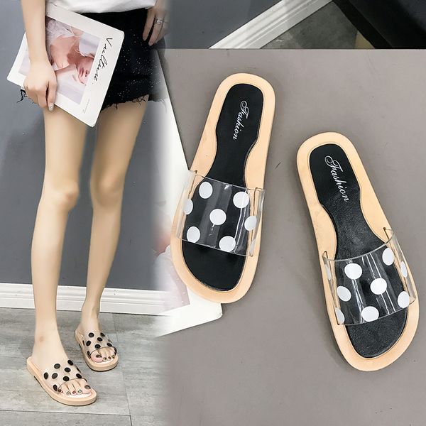 2020 new women's shoes fashion casual wild non-slip beach slippers net red transparent wave point sandals home girls' shoes, Black
2020 new women's shoes fashion casual wild non-slip beach slippers net red transparent wave point sandals home girls' shoes, Black