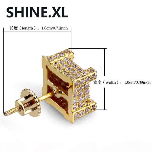 o hip hop new custom iced out gold color micro paved zircon square stud earring with screw back bling jewelry for women &male, Golden;silver
o hip hop new custom iced out gold color micro paved zircon square stud earring with screw back bling jewelry for women &male, Golden;silver