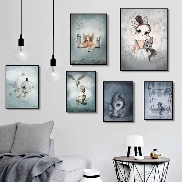 home decor сладкие плаката nordic холст картина искусство стены мультфильм девушка животные абстрактная акварель печати kid спальня изображе
home decor сладкие плаката nordic холст картина искусство стены мультфильм девушка животные абстрактная акварель печати kid спальня изображе