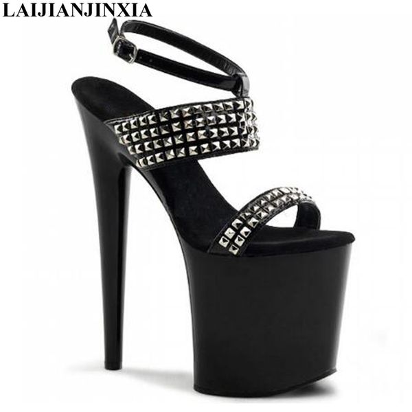 laijianjinxia new women sandals style rivet decoration ankle strap buckle 23 cm high heels shoes waterproof platform sandals, Black
laijianjinxia new women sandals style rivet decoration ankle strap buckle 23 cm high heels shoes waterproof platform sandals, Black