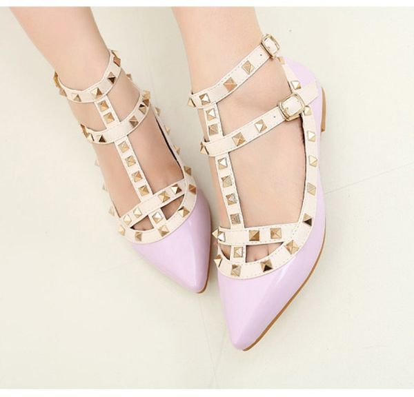 fashion women pointy toe oxfords sandals flat heel shoes ankle strap rivets ballet shoes moccasins hollow sandals, Black
fashion women pointy toe oxfords sandals flat heel shoes ankle strap rivets ballet shoes moccasins hollow sandals, Black