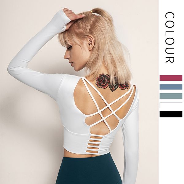 autumn beauty back workout yoga shirts fitness women with chest cushion nude long sleeve yoga women sports wear gym, White;red
autumn beauty back workout yoga shirts fitness women with chest cushion nude long sleeve yoga women sports wear gym, White;red