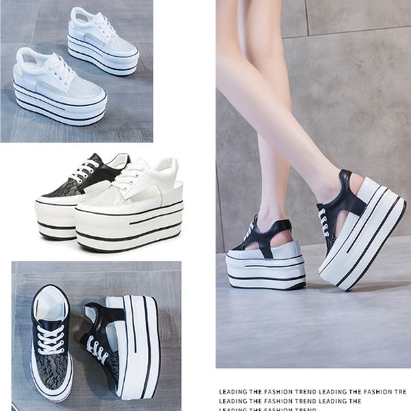 small white shoes women summer new mesh ventilation muffin thick bottom inside high women shoes leather sandals, Black
small white shoes women summer new mesh ventilation muffin thick bottom inside high women shoes leather sandals, Black