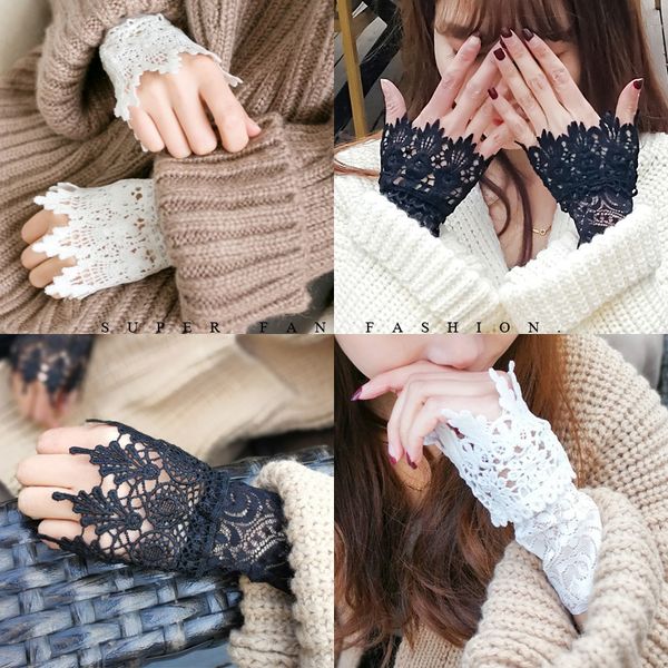 korean style spring and autumn new lace sleeve beautiful goddess lace hollow-out jewelry artistic fresh crochet fake sleeve cuff, Black
korean style spring and autumn new lace sleeve beautiful goddess lace hollow-out jewelry artistic fresh crochet fake sleeve cuff, Black