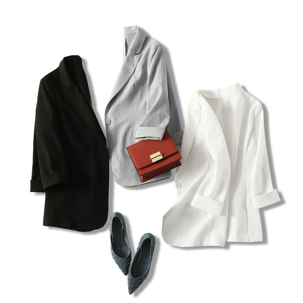 2020 spring and summer new capable commuter one button seven-quarter sleeve slim fit casual small suit jacket jacket for women, White;black
2020 spring and summer new capable commuter one button seven-quarter sleeve slim fit casual small suit jacket jacket for women, White;black