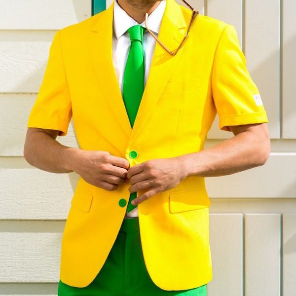 latest coat short pants design yellow and green summer fashion men's suits with short pants for wedding tuxedos terno masculino, White;black
latest coat short pants design yellow and green summer fashion men's suits with short pants for wedding tuxedos terno masculino, White;black