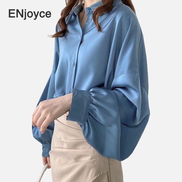 2020 autumn new arrival women blue satin long sleeve shirt turn-down collar button office lady basic chic chiffon blouse, White
2020 autumn new arrival women blue satin long sleeve shirt turn-down collar button office lady basic chic chiffon blouse, White