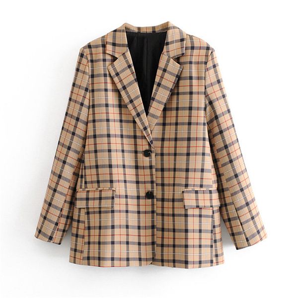 stylish chic plaid women suit blazer checkered long sleeve notched collar pockets coats female office wear elegant, White;black
stylish chic plaid women suit blazer checkered long sleeve notched collar pockets coats female office wear elegant, White;black