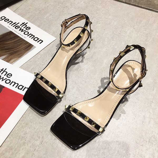 plastic sandal comfort shoes for women square toe high heel sandals suit female beige 2020 women's summer heels buckle strap, Black
plastic sandal comfort shoes for women square toe high heel sandals suit female beige 2020 women's summer heels buckle strap, Black
