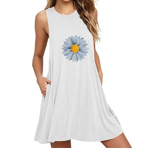 fashion printed summer sleeveless o-neck casual women loose pregnant woman dress female street plus size home pajamas dresss, White
fashion printed summer sleeveless o-neck casual women loose pregnant woman dress female street plus size home pajamas dresss, White