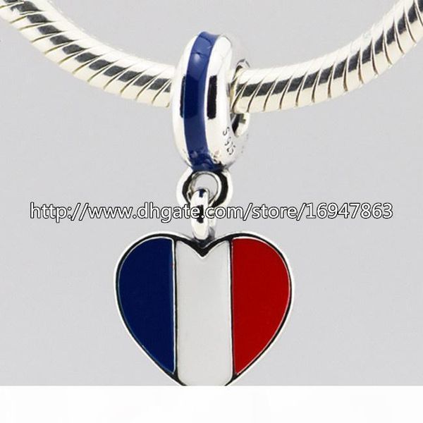 s925 sterling silver france heart flag dangle charm bead with enamel fits european pandora jewelry bracelets necklaces & pendant, Black
s925 sterling silver france heart flag dangle charm bead with enamel fits european pandora jewelry bracelets necklaces & pendant, Black