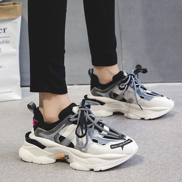 new sneakers women trendy chunky dad shoe laces platform shoe new color matching cross -tied sneakers tenis chaussures 35-44, Black
new sneakers women trendy chunky dad shoe laces platform shoe new color matching cross -tied sneakers tenis chaussures 35-44, Black