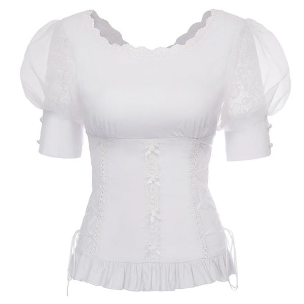 women's blouses & shirts bp women gothic steampunk blouse victorian medieval renaissance half sleeve, White
women's blouses & shirts bp women gothic steampunk blouse victorian medieval renaissance half sleeve, White