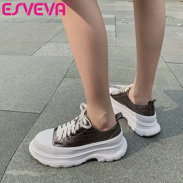 esveva 2021 women pumps shoes leather+pu square med heels thick heel round toe solid shoes fashion women casual big size 34-39, Black
esveva 2021 women pumps shoes leather+pu square med heels thick heel round toe solid shoes fashion women casual big size 34-39, Black