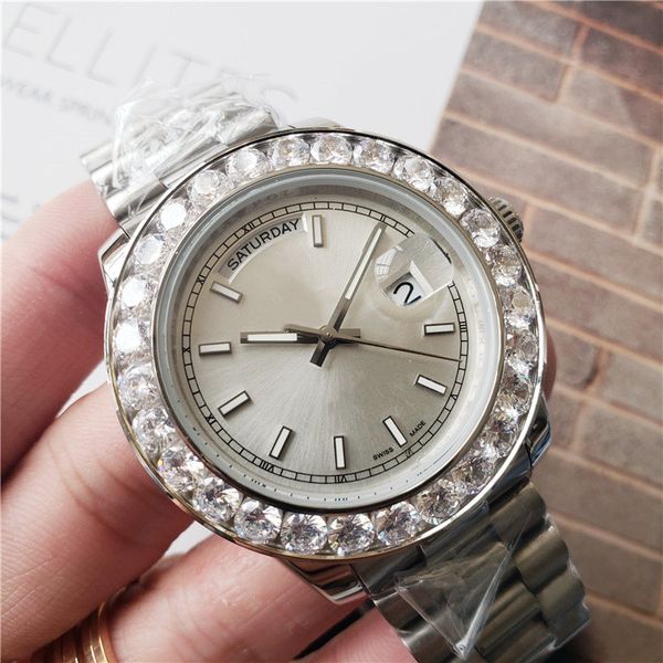 men women fashion shinning watch designer watches diamond iced out stainless steel automatic movement mechanical watch dress party watch, Slivery;brown
men women fashion shinning watch designer watches diamond iced out stainless steel automatic movement mechanical watch dress party watch, Slivery;brown
