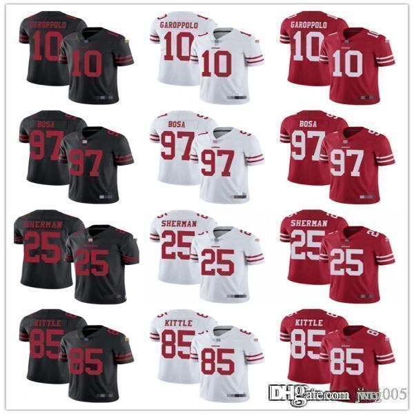 men women youth san francisco 49ers 85 george kittle 10 jimmy garoppolo 25 richard sherman 97 nick bosa custom football jerseys, Black;red
men women youth san francisco 49ers 85 george kittle 10 jimmy garoppolo 25 richard sherman 97 nick bosa custom football jerseys, Black;red