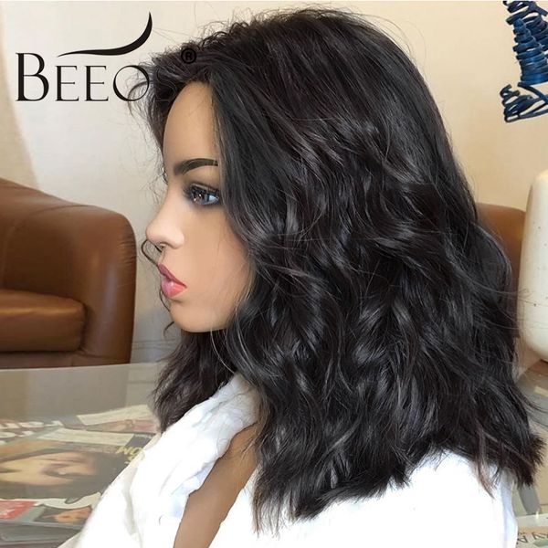 beeos short water wave wigs side part for women lace frontal wig remy brazilian natural 150%, Black
beeos short water wave wigs side part for women lace frontal wig remy brazilian natural 150%, Black
