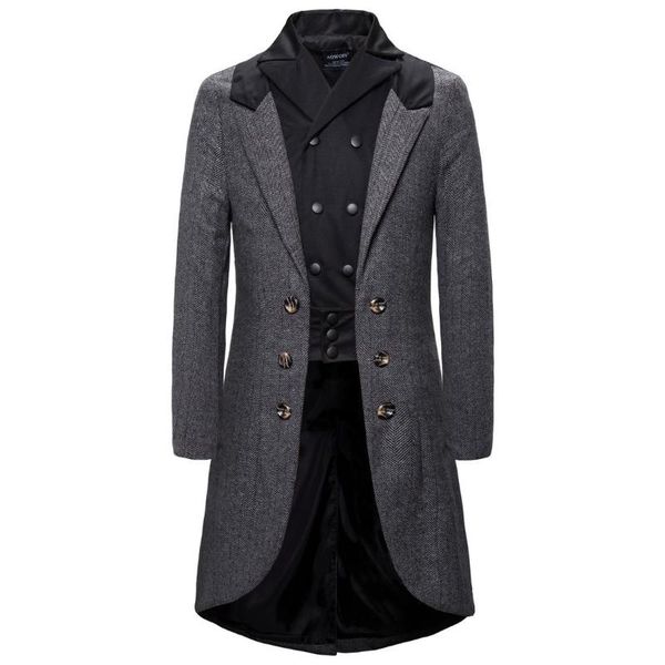 men's wool & blends business personality long style windbreaker jacket evening dress gentleman casual european size xxl, Black
men's wool & blends business personality long style windbreaker jacket evening dress gentleman casual european size xxl, Black