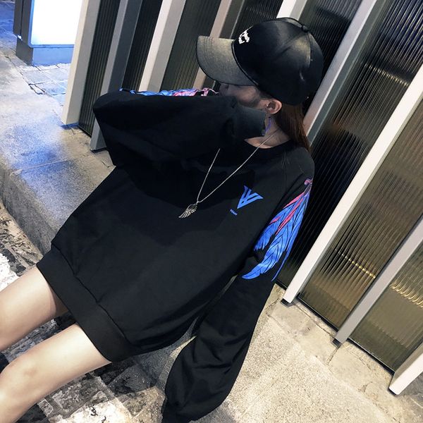 6317# super harajuku style autumn new trendy cool weird girl printed long coat sweater sleeve sweater coat, Black
6317# super harajuku style autumn new trendy cool weird girl printed long coat sweater sleeve sweater coat, Black
