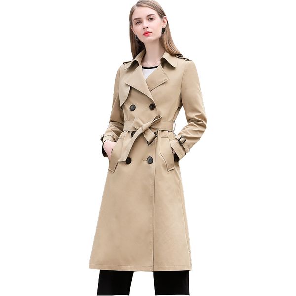 high-quality women's long windbreaker korean slim slimming plus size dignified overcoats ladies spring autumn womens trench coat, Tan;black
high-quality women's long windbreaker korean slim slimming plus size dignified overcoats ladies spring autumn womens trench coat, Tan;black