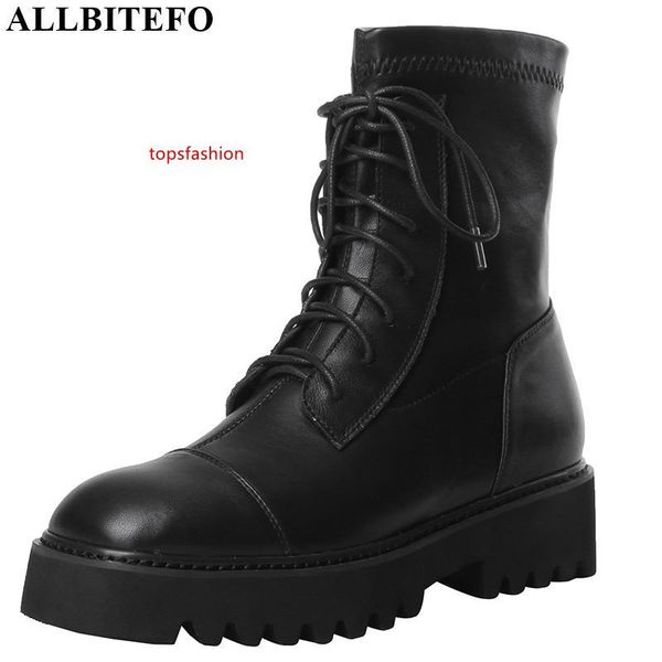 allbitefo natural genuine leather elastic material women boots autumn winter frenulum ankle boots simple style martin004, Black;green
allbitefo natural genuine leather elastic material women boots autumn winter frenulum ankle boots simple style martin004, Black;green