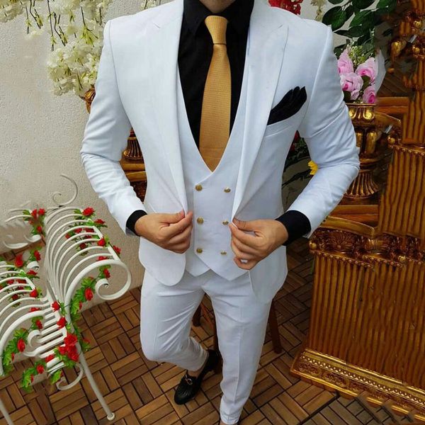 New Arrival White Suits Tuxedo Groom Suits for Men Wedding Peaked Design Man Blazer Terno Masculino Traje de hombre 3 Pcs, White;black
New Arrival White Suits Tuxedo Groom Suits for Men Wedding Peaked Design Man Blazer Terno Masculino Traje de hombre 3 Pcs, White;black
