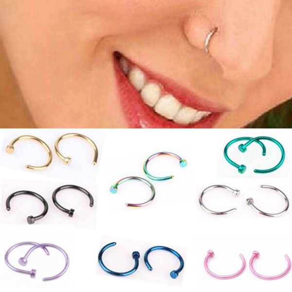 women stainless steel nose ring c shape body hoop piercing jewelry fashion will and sandy gift, Silver
women stainless steel nose ring c shape body hoop piercing jewelry fashion will and sandy gift, Silver