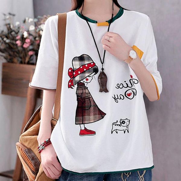 fashion cat print blouse young ladies o-neck loose tee casual summer ladies female women short sleeve blusas pullover, White
fashion cat print blouse young ladies o-neck loose tee casual summer ladies female women short sleeve blusas pullover, White