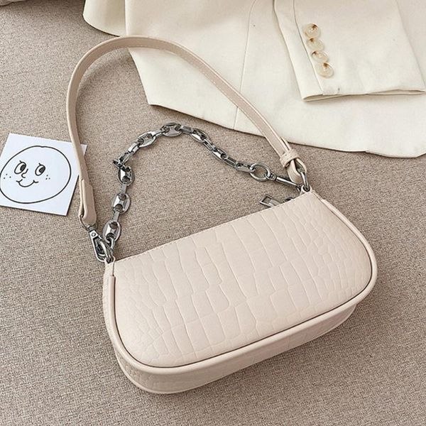 women fashion small handbag with chain underarm baguette bag pu leather single shoulder crocodile pattern casual travel street
women fashion small handbag with chain underarm baguette bag pu leather single shoulder crocodile pattern casual travel street