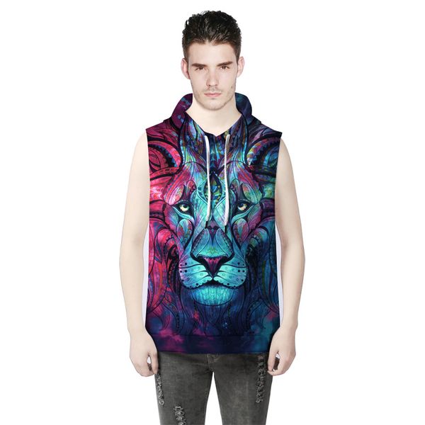 spring europe and america gradient lion 3d digital printing versatile men hooded pullover waistcoat, Black;blue
spring europe and america gradient lion 3d digital printing versatile men hooded pullover waistcoat, Black;blue