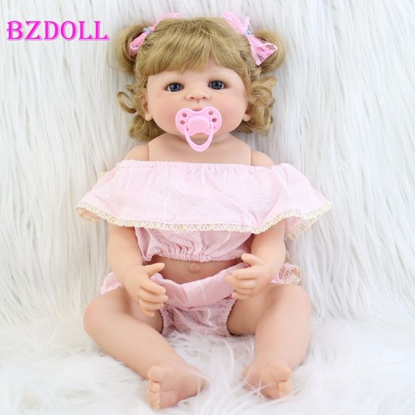 55cm full body silicone reborn baby doll toys for girls bonecas blonde newborn princess bebe alive babies present gift bathe toy t200712, White
55cm full body silicone reborn baby doll toys for girls bonecas blonde newborn princess bebe alive babies present gift bathe toy t200712, White